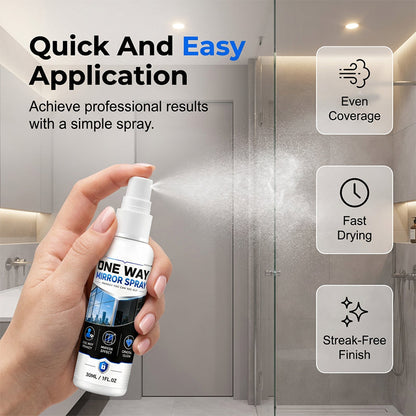 One-Way Mirror Effect Glass Coating Spray
