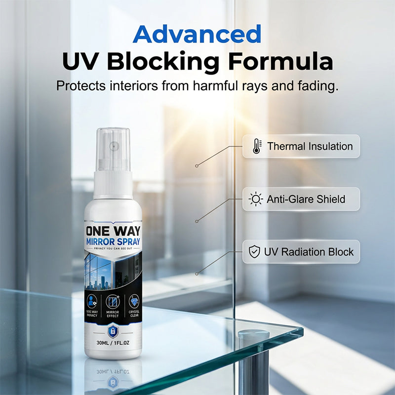 One-Way Mirror Effect Glass Coating Spray