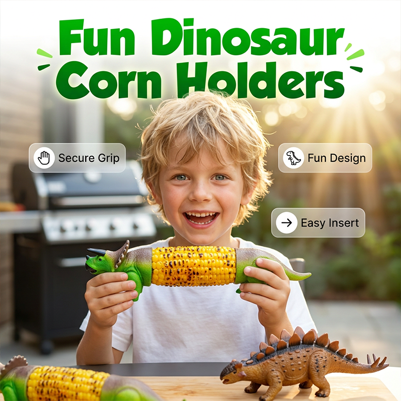 Creative Dinosaur Shaped Corn Cob Holders