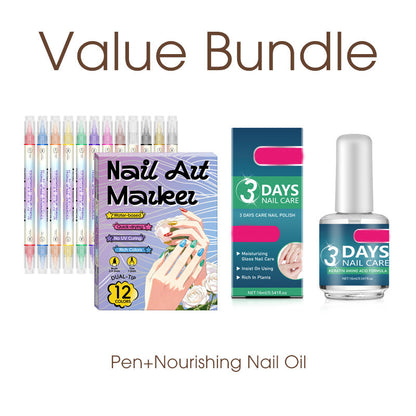 Dual-Tip Nail Art Marker Pen Set