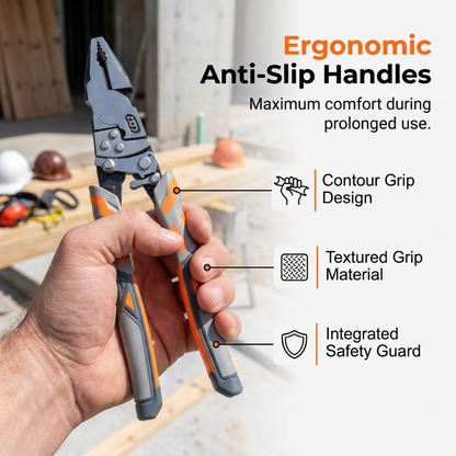 🔧50% OFF NOW! Industrial Ratchet Lineman's Pliers – Multi-functional Wire Stripper Cutter with Ratchet Gear, Heavy-Duty Hardened Steel Pliers for Electrical Work & Home Repair