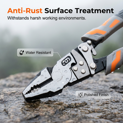 🔧50% OFF NOW! Industrial Ratchet Lineman's Pliers – Multi-functional Wire Stripper Cutter with Ratchet Gear, Heavy-Duty Hardened Steel Pliers for Electrical Work & Home Repair