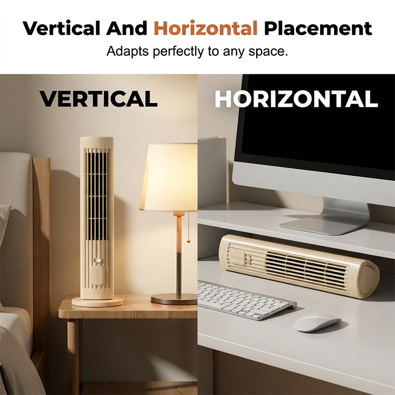 Rechargeable Vertical & Horizontal Air Circulator Fan