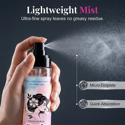 Moisturizing Anti-Frizz Hair Spray for Curly Hair