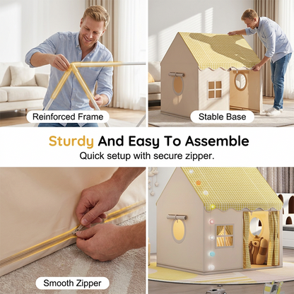 🏰 Unleash Their Inner Royalty! 👑 Turn any room into a Magical Kingdom. Watch as your child creates epic adventures in their Dream Play Tent! ✨