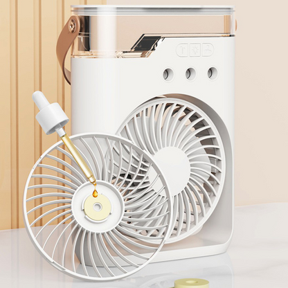 ❄️ 3-Nozzle Ice‑Ready Mist Fan | Powerful Cooling Mist + Refreshing Breeze – Beat the Heat Indoors & Outdoors, Summer Essential!