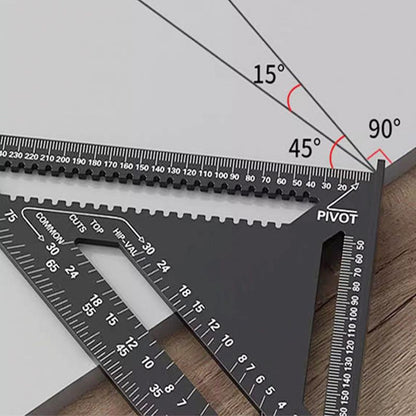 📐✨ Aluminum Rafter Square – 50% OFF! 7/12-inch carpenter measuring tool, alloy triangle ruler & protractor – precision woodworking. 💪