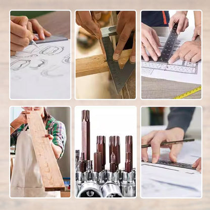 📐✨ Aluminum Rafter Square – 50% OFF! 7/12-inch carpenter measuring tool, alloy triangle ruler & protractor – precision woodworking. 💪
