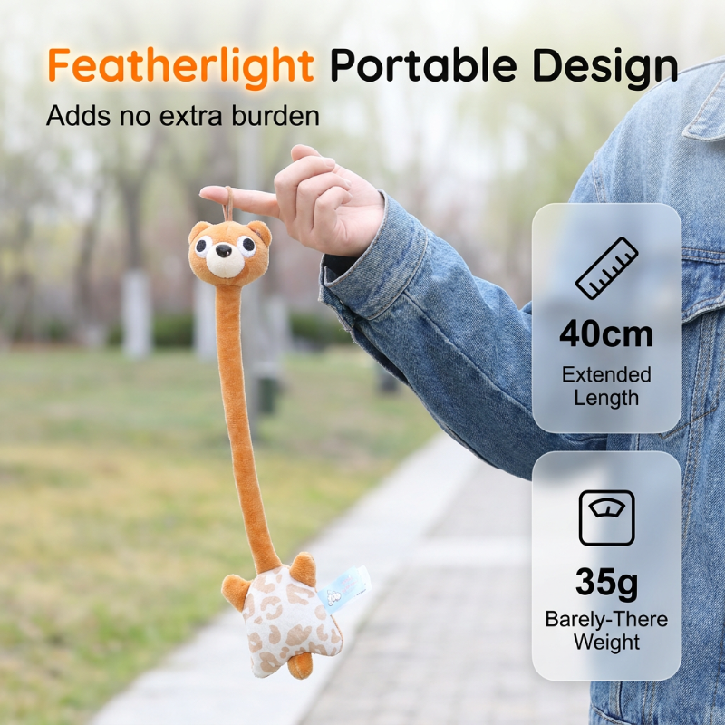 Long Neck Plush Bag Charm – Wrap-Around & Ultra-Soft