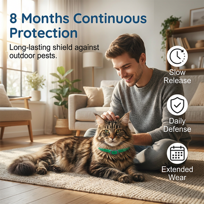 🎉 FLASH DEAL 50% OFF🐶🐱 – Plant-Based Flea & Tick Collar 🌿 Up to 8 Months Protection, Slow-Release Oils, Water-Resistant 💦 Repels Mosquitoes & Larvae, Comfortable & Safe for Daily Wear 🐕