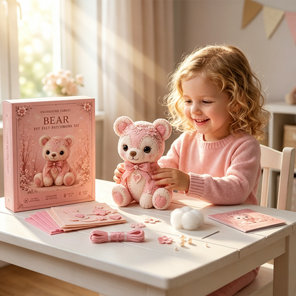 🎀49% OFF🎁Pink Enchanted Forest DIY Felt Patchwork Kit