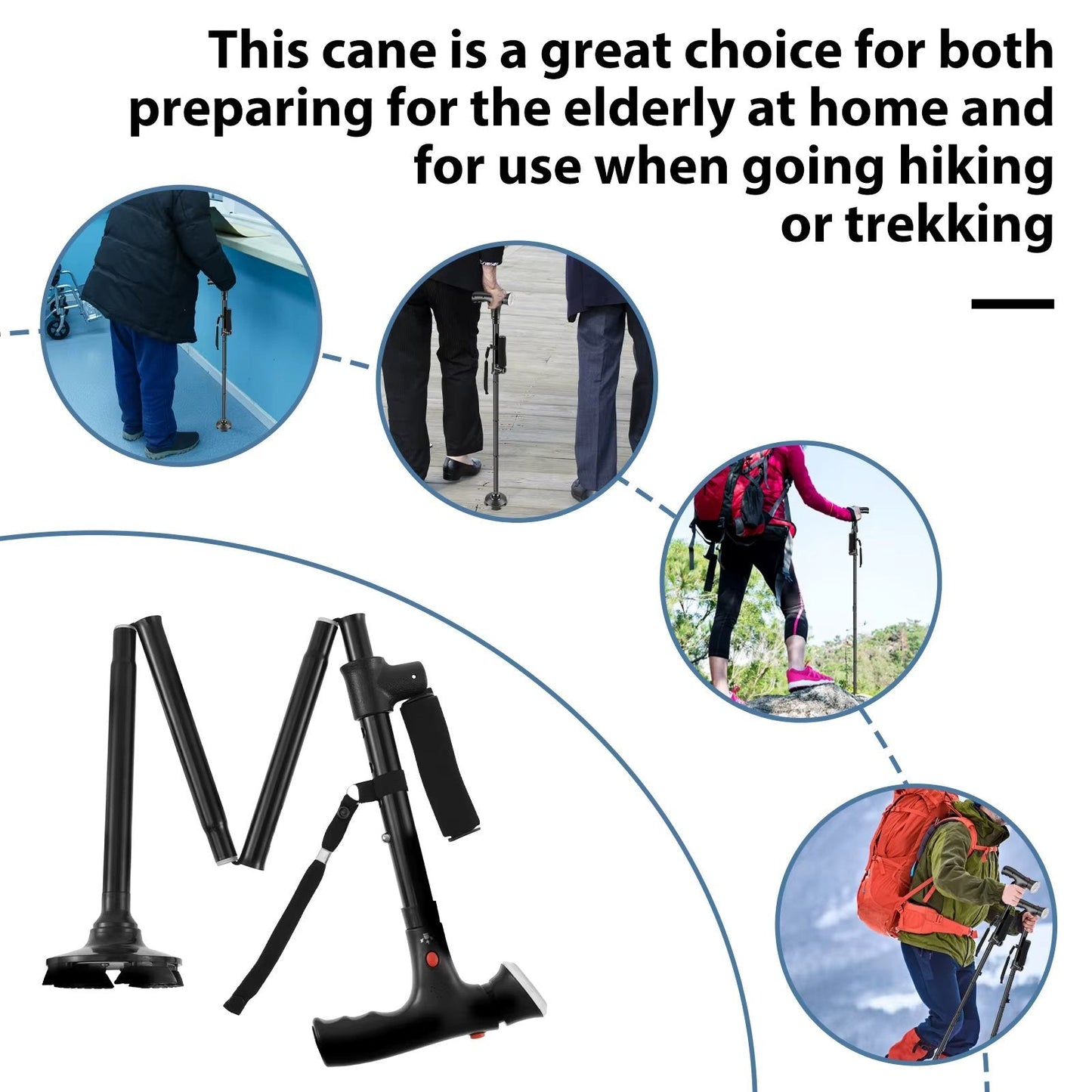 📢📢40% OFF !! ⏰Multifunctional Folding Elderly Cane🦯