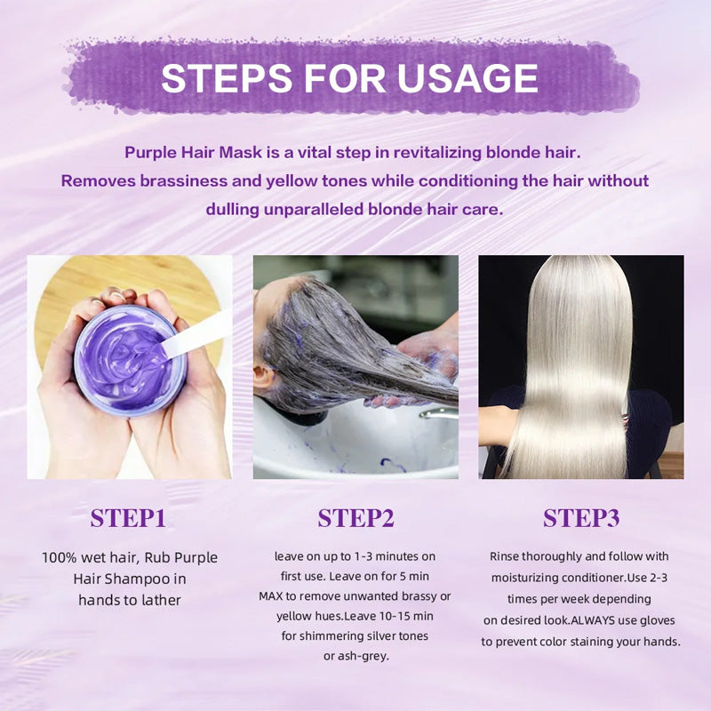 Moisturizing Purple Hair Mask with Long-Lasting Scent