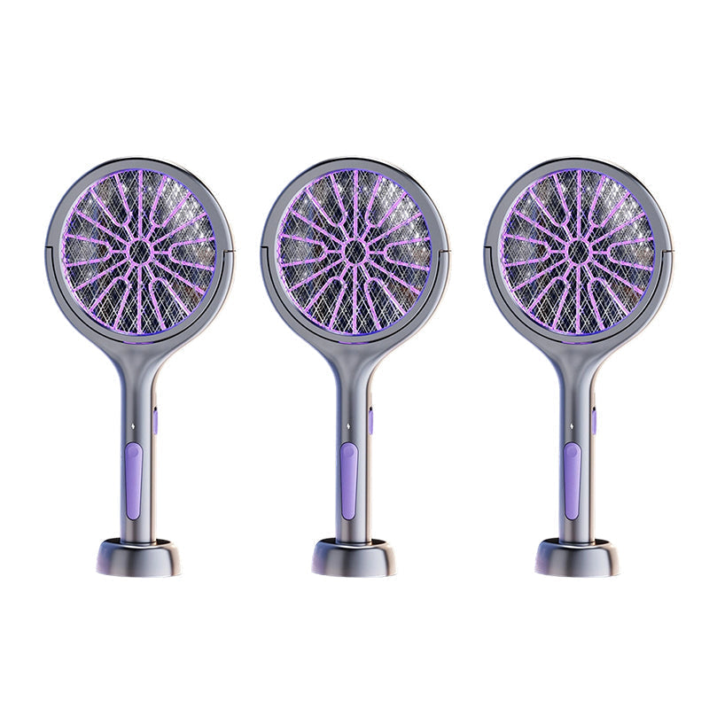 🥳2026 HOT SALE🥳💞50K+ SOLD!🛡️💤 50% OFF! Rechargeable Bug Zapper – Triple‑layer safety mesh, extendable handle, rotates for wall & corner strikes. Pest‑free sleep, worry‑free safety! 🌟💚