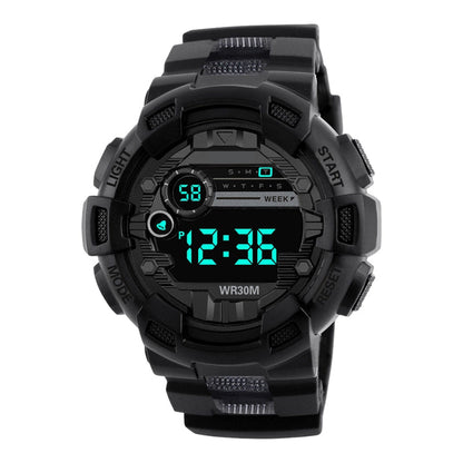 Large Dial Digital Sports Watch with LED Backlight