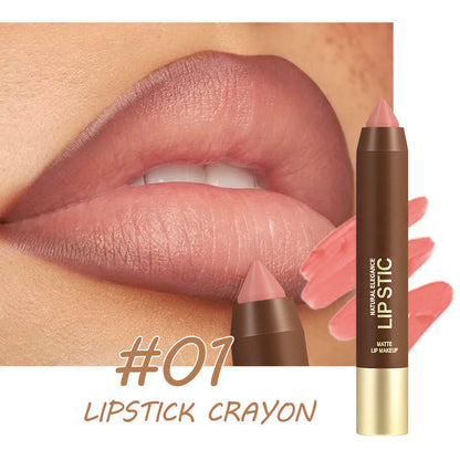 💄 Long-Lasting Matte Lip Crayon for Women – 2-in-1 Liner & Lipstick – Hydrating, Non-Drying & Precision Triangular Tip – 6 Colors ✨