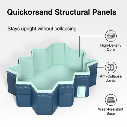 🏊‍♂️💦 Foldable family pool – no inflation, fast drain, compact storage!