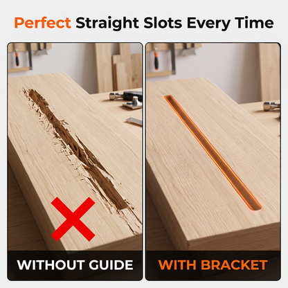 🎉 2026 Sale — Over 8,000 Sold! 🔩 Aluminum Alloy Wood Router Slotting Bracket – Straight Slots Every Time, Even for Beginners! ✨