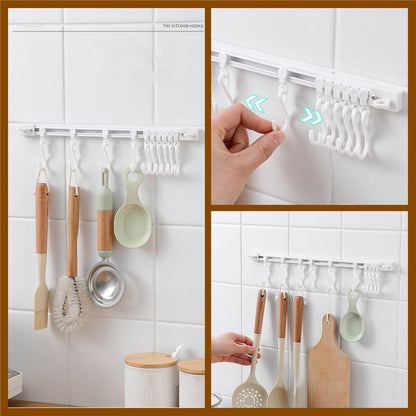 🏠 Wall-Mounted Slide Rail Hanger Rack – Space-Saving Storage