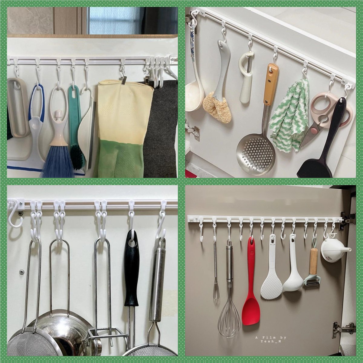 🏠 Wall-Mounted Slide Rail Hanger Rack – Space-Saving Storage