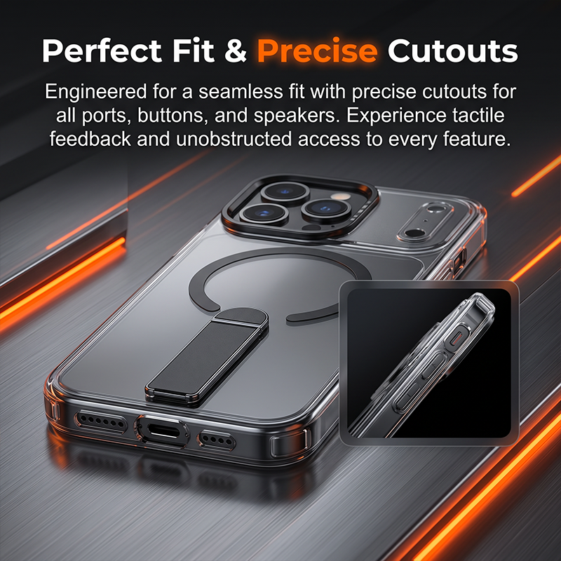 📱 50% off! 🎀 Multifunctional Smartphone Case with Wrist Strap – TPU – Built-in Stand & Adjustable 8 mm Wrist Strap – Compatible with iPhone 14/15/16/17 Pro/Max