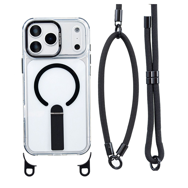 📱 50% off! 🎀 Multifunctional Smartphone Case with Wrist Strap – TPU – Built-in Stand & Adjustable 8 mm Wrist Strap – Compatible with iPhone 14/15/16/17 Pro/Max