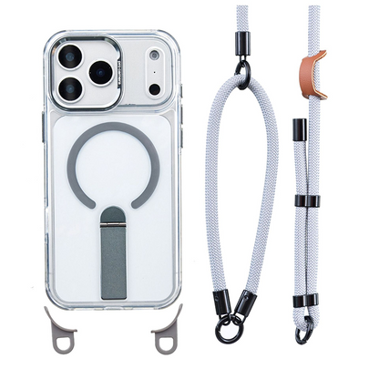 📱 50% off! 🎀 Multifunctional Smartphone Case with Wrist Strap – TPU – Built-in Stand & Adjustable 8 mm Wrist Strap – Compatible with iPhone 14/15/16/17 Pro/Max