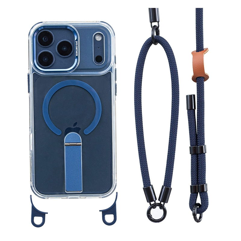 📱 50% off! 🎀 Multifunctional Smartphone Case with Wrist Strap – TPU – Built-in Stand & Adjustable 8 mm Wrist Strap – Compatible with iPhone 14/15/16/17 Pro/Max