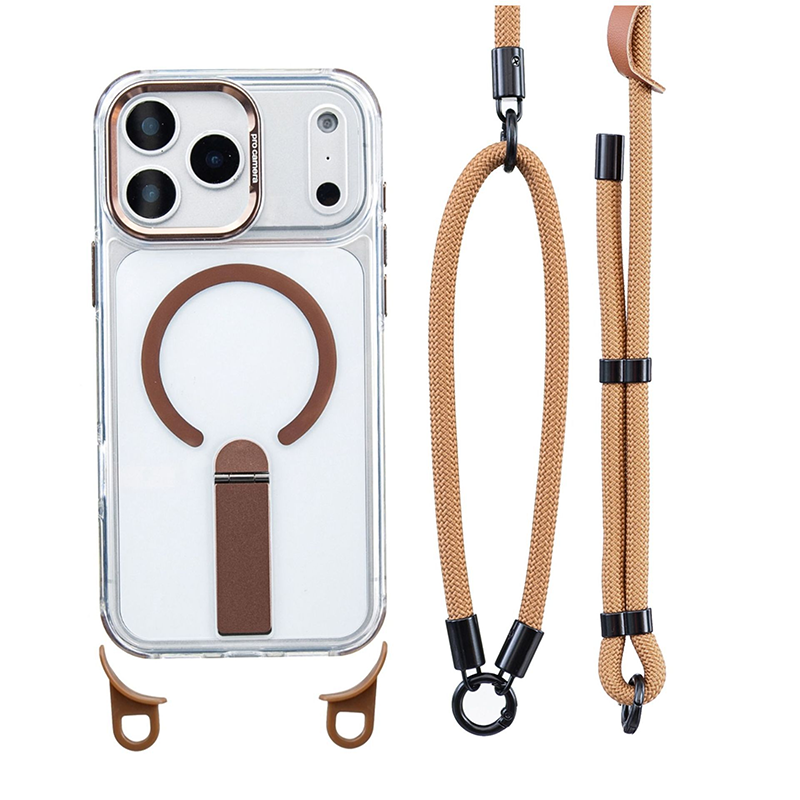 📱 50% off! 🎀 Multifunctional Smartphone Case with Wrist Strap – TPU – Built-in Stand & Adjustable 8 mm Wrist Strap – Compatible with iPhone 14/15/16/17 Pro/Max