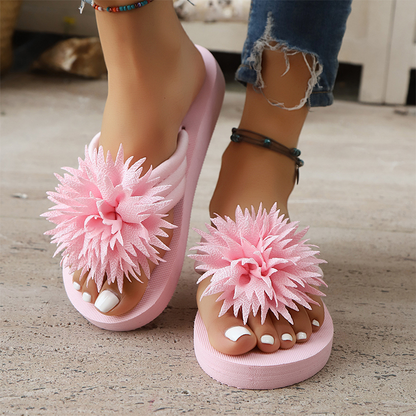 Women Floral Flip Flops Lightweight Summer Slippers