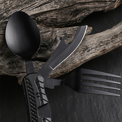🍴Must-have for outdoor trips 🥄4-In-1 Outdoor Folding Multifunctional Tableware