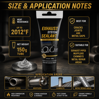 🛠All-purpose repair！High Temperature Exhaust Repair Sealant
