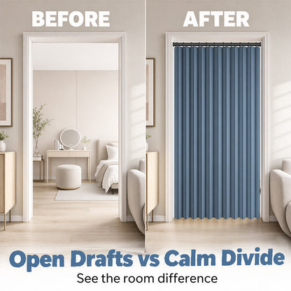 ⏰🔥LIMITED TIME 49% OFF! ⭐No-Drill Magnetic Accordion Door Curtain