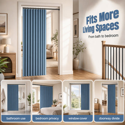 ⏰🔥LIMITED TIME 49% OFF! ⭐No-Drill Magnetic Accordion Door Curtain