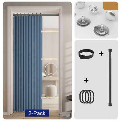 ⏰🔥LIMITED TIME 49% OFF! ⭐No-Drill Magnetic Accordion Door Curtain