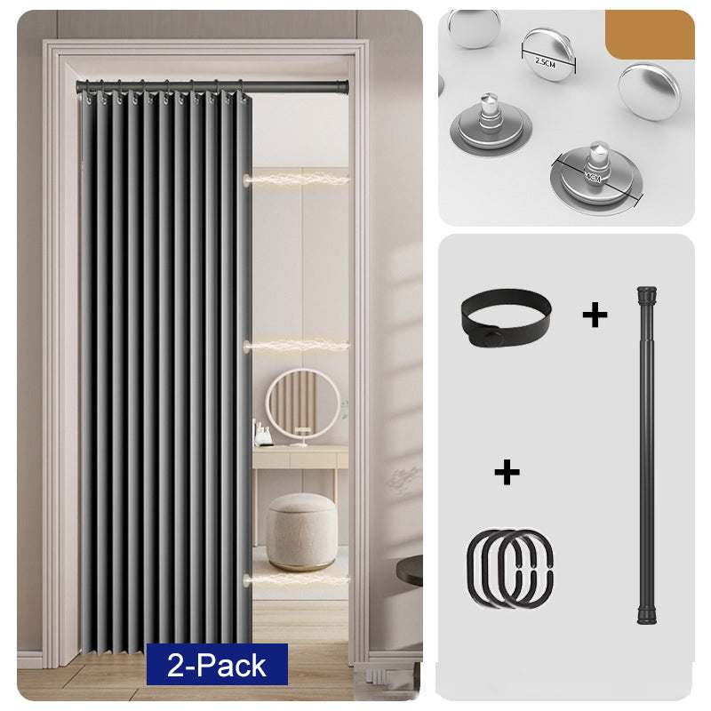 ⏰🔥LIMITED TIME 49% OFF! ⭐No-Drill Magnetic Accordion Door Curtain