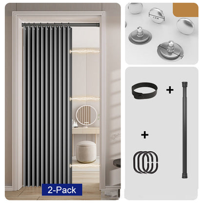 ⏰🔥LIMITED TIME 49% OFF! ⭐No-Drill Magnetic Accordion Door Curtain