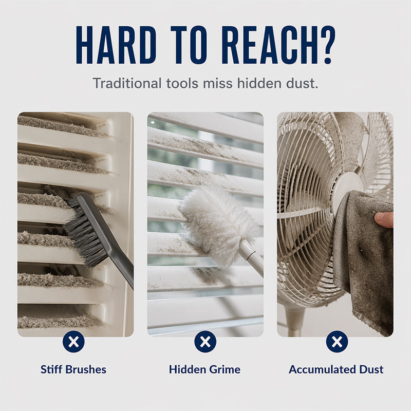 🧹🌀 50% OFF! ✨Multifunctional Flexible Fan Cleaning Brush – Deep Reach, Bendable & Long-Lasting.
