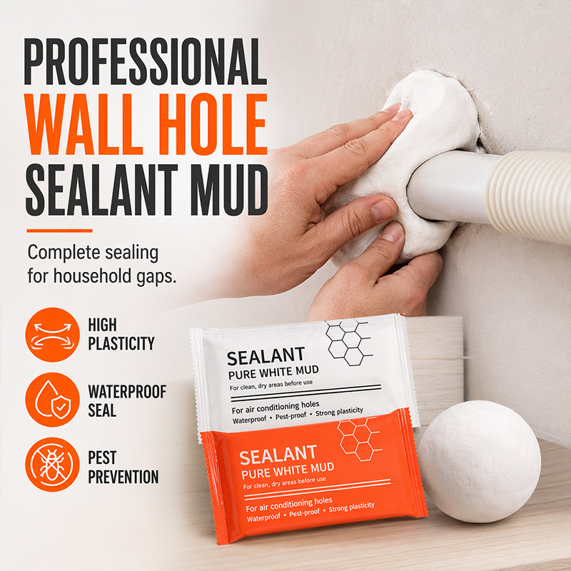 🎉 2026 Sale — Over 20,000 Sold! 🧱 Wall Hole Sealing Clay – Seal AC Pipe Gaps, Block Bugs & Moisture! 🏠