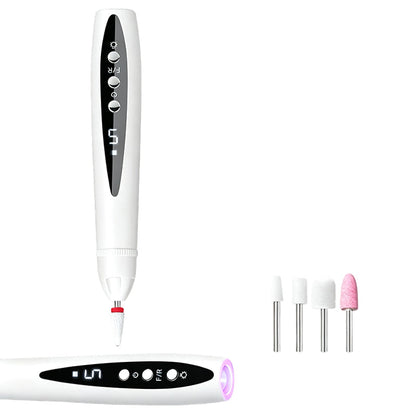 2-in-1 Electric Nail Drill with UV Gel Light Portable Manicure Pedicure Kit