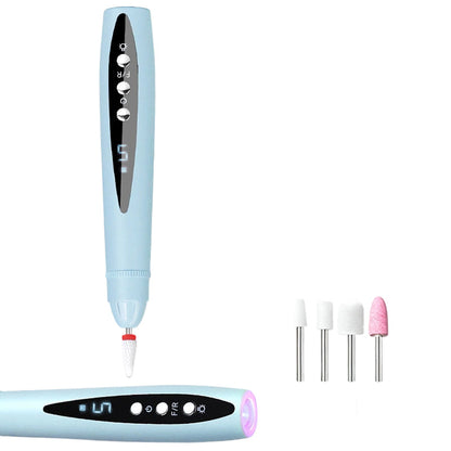 2-in-1 Electric Nail Drill with UV Gel Light Portable Manicure Pedicure Kit