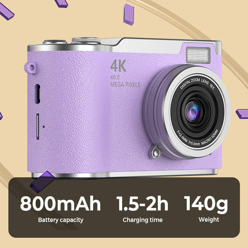 📢📢50% OFF !! ⏰4K HD Flip-Screen Digital Camera
