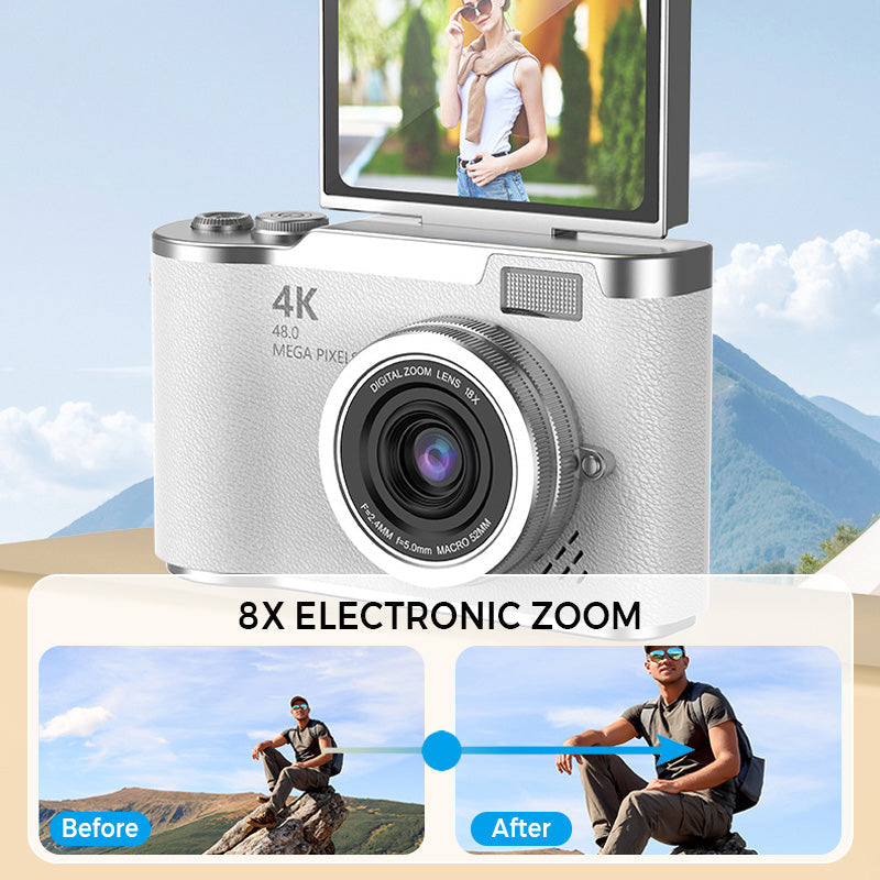 📢📢50% OFF !! ⏰4K HD Flip-Screen Digital Camera