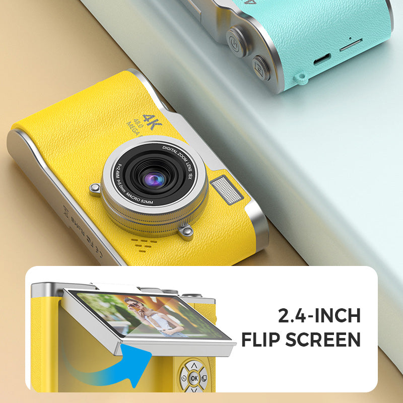 📢📢50% OFF !! ⏰4K HD Flip-Screen Digital Camera