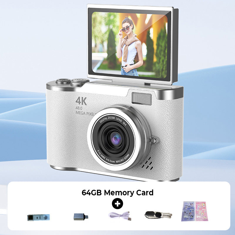 📢📢50% OFF !! ⏰4K HD Flip-Screen Digital Camera