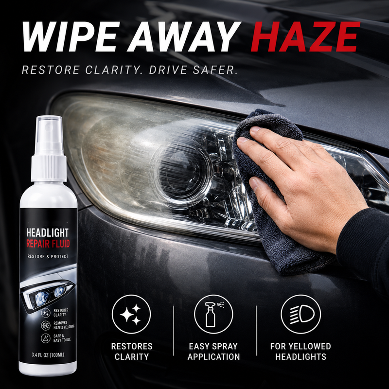 Car Headlight Restoration Repair Spray