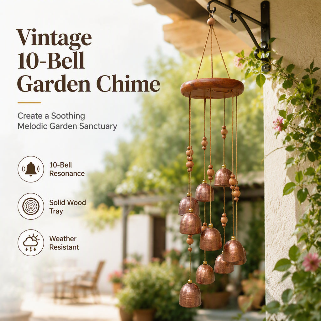 🎁50% Off For 2026 New Arrival！🔥High‑end decor to soothe your mood and comfort your soul！🔔Rotating Metal Bell Wind Chime