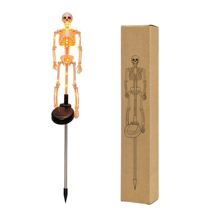 👻50% Off For Halloween! 💀Best Decorations For Spooky Ghost Vibes!🎃💡 Solar Skeleton Stake Lights – Glow In The Dark, Solar Powered, Easy To Install. Ideal For Haunted Yard, Porch & Walkway! 👻🪦✅