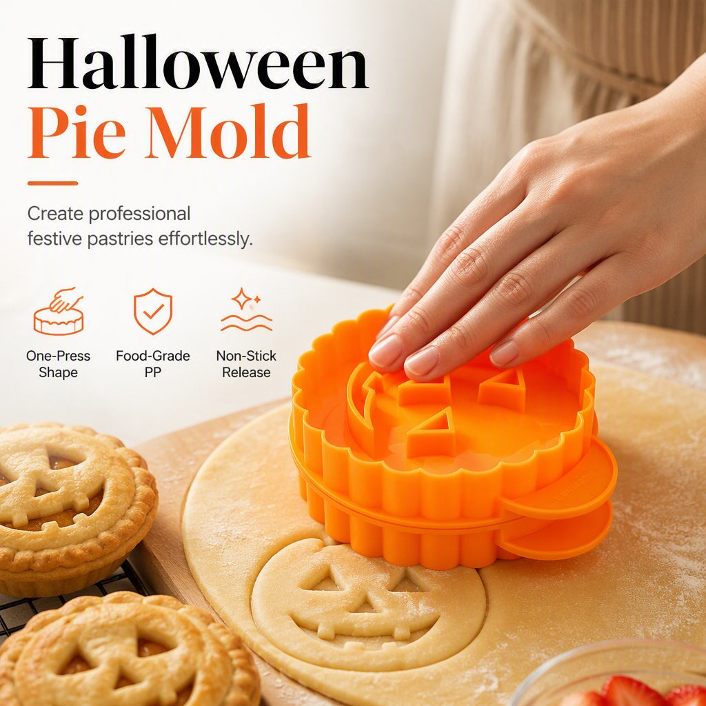 🎃Halloween Special Offer！🔥You Must Have This Pastry Mold！🍰Halloween Handheld Pie Press Mold