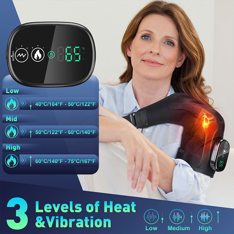 🔥Hot Sale 50% OFF🔥 Heated Shoulder Brace with Vibration – 3 Heat & 3 Massage Modes, Cordless, for Men & Women 🔥